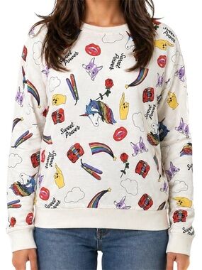 H&M Divided Girly Graphic Print Sweater Small